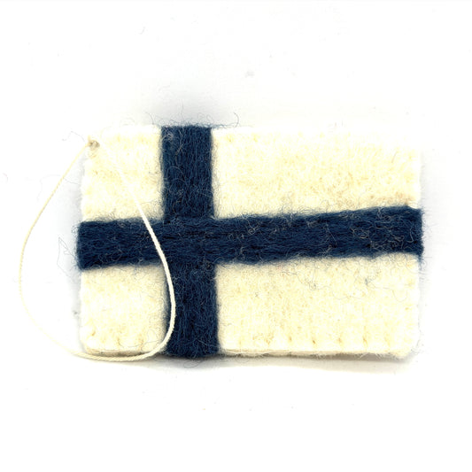 Finnish Flag Felt Ornament