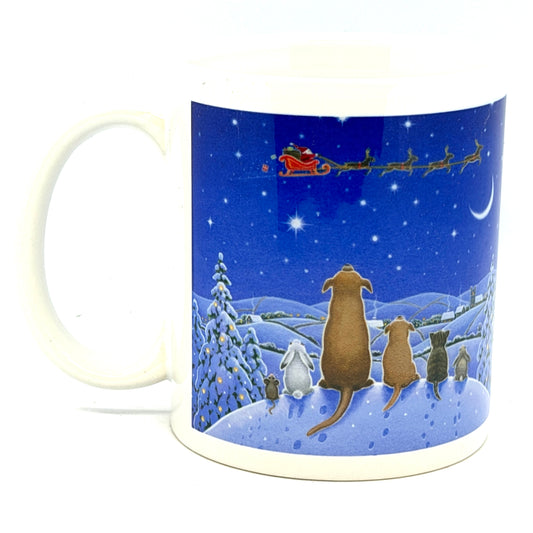 Animals Watching Santa Coffee Mug – Eva Melhuish Design