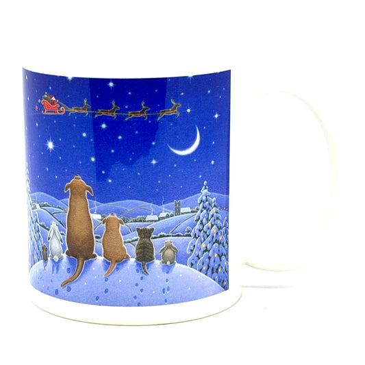 Animals Watching Santa Coffee Mug – Eva Melhuish Design