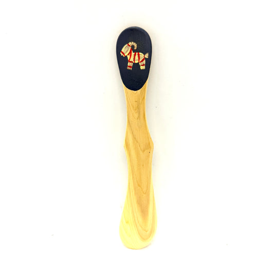 Moose Straw Goat Juniper Wood Spreader – Hand-Painted in Sweden