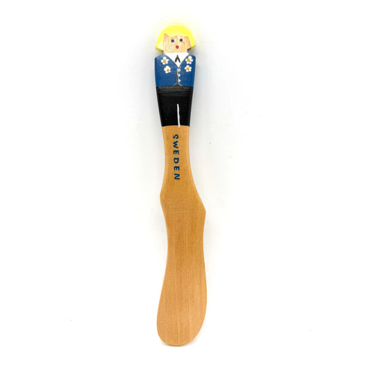 Swedish Boy Wood Spreader – Hand-Painted in Sweden