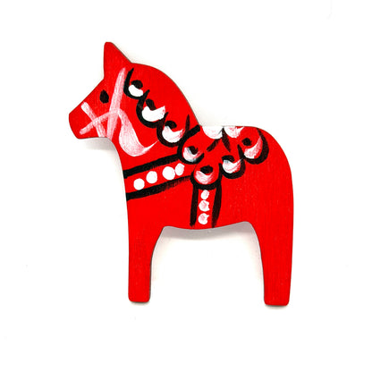 Wood Dalahorse Magnet