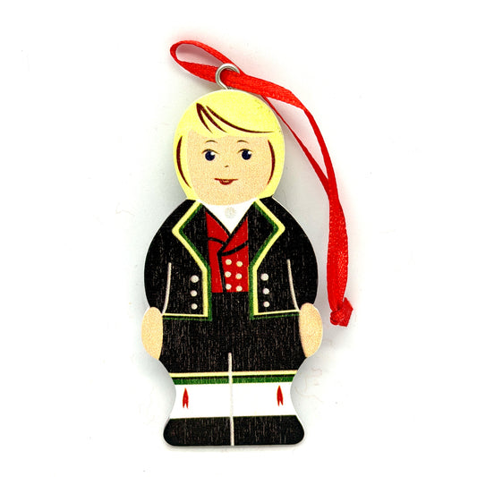 Norwegian Boy Wood Ornament