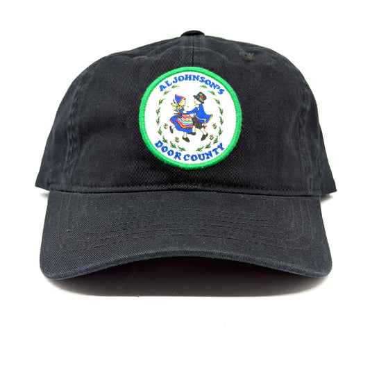 Al Johnson's Dancing Couple Cotton Hat – Adjustable (black)