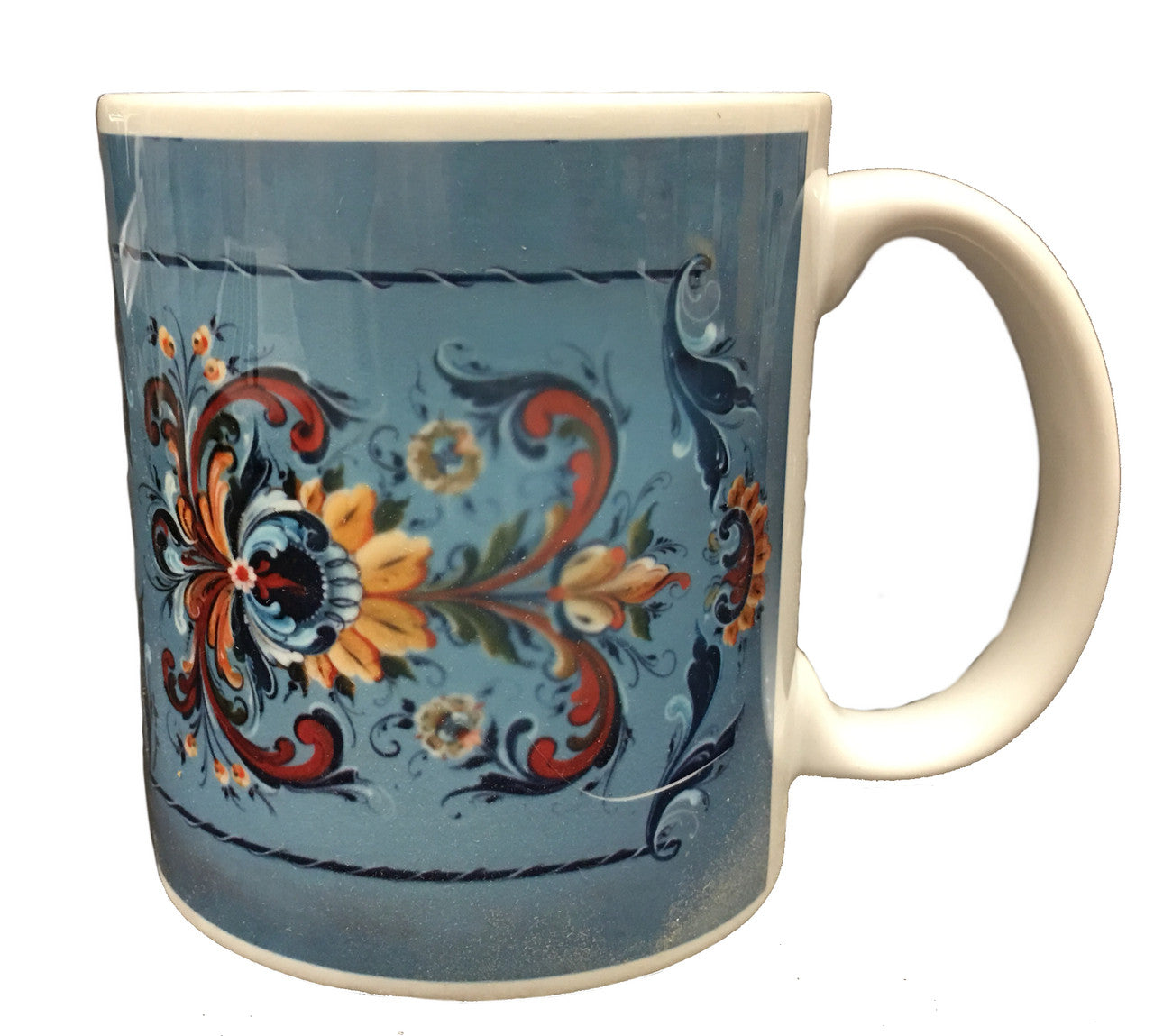 Norwegian Blue Rosemaled Mug