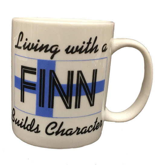 "Living With a Finn Builds Character" Mug