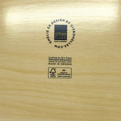 Black Summerburst Birch Serving Tray (back)