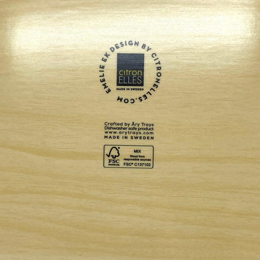 Black Summerburst Birch Serving Tray (back)