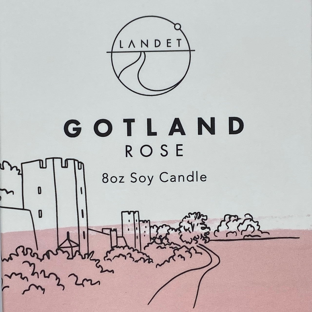 8 oz Rose Scented  Gotland Soy Candle