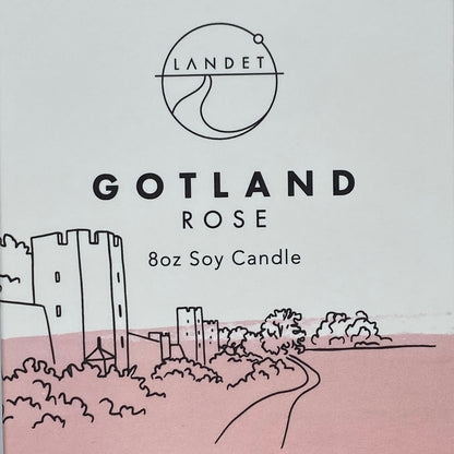 8 oz Rose Scented  Gotland Soy Candle