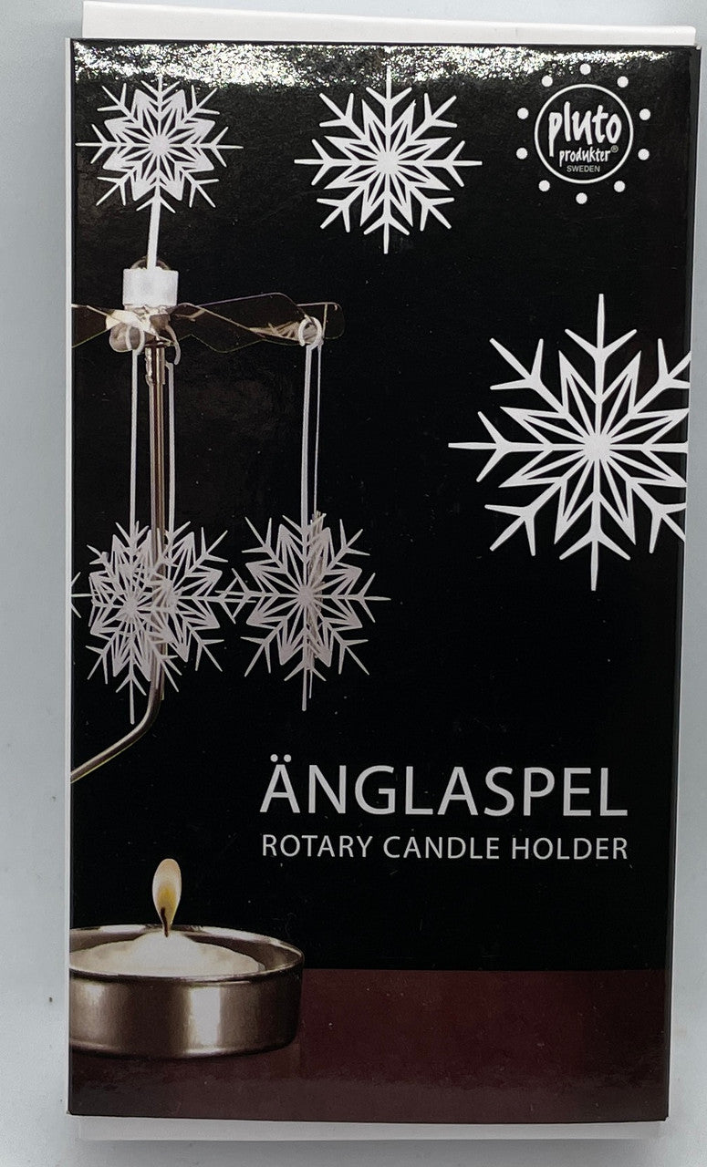 Änglaspel White Star Snowflake rotary candle holder