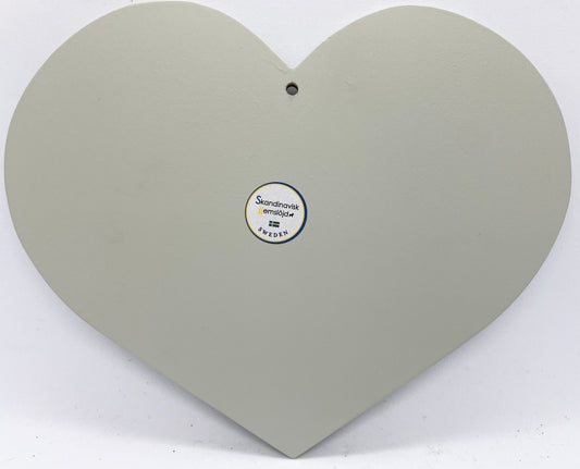 Hand painted in Sweden. Danish Flag Sign Reverse side