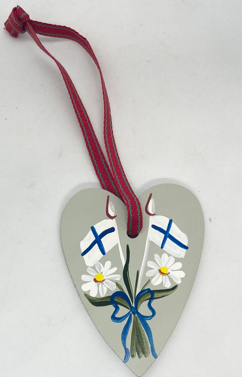 Hand painted in Sweden.  Painted by hand, some might say.