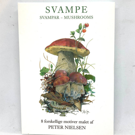Beautifully rendered art depicting mushrooms. Svampe!