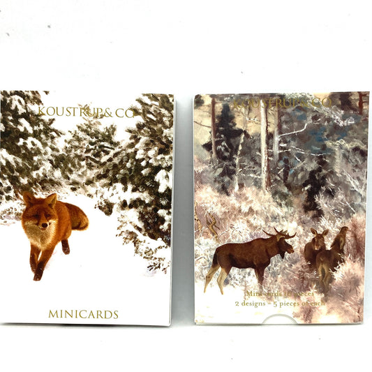 Fox and Moose Mini Notecards