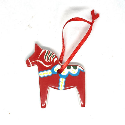 Ceramic Dalahorse. One sided design.