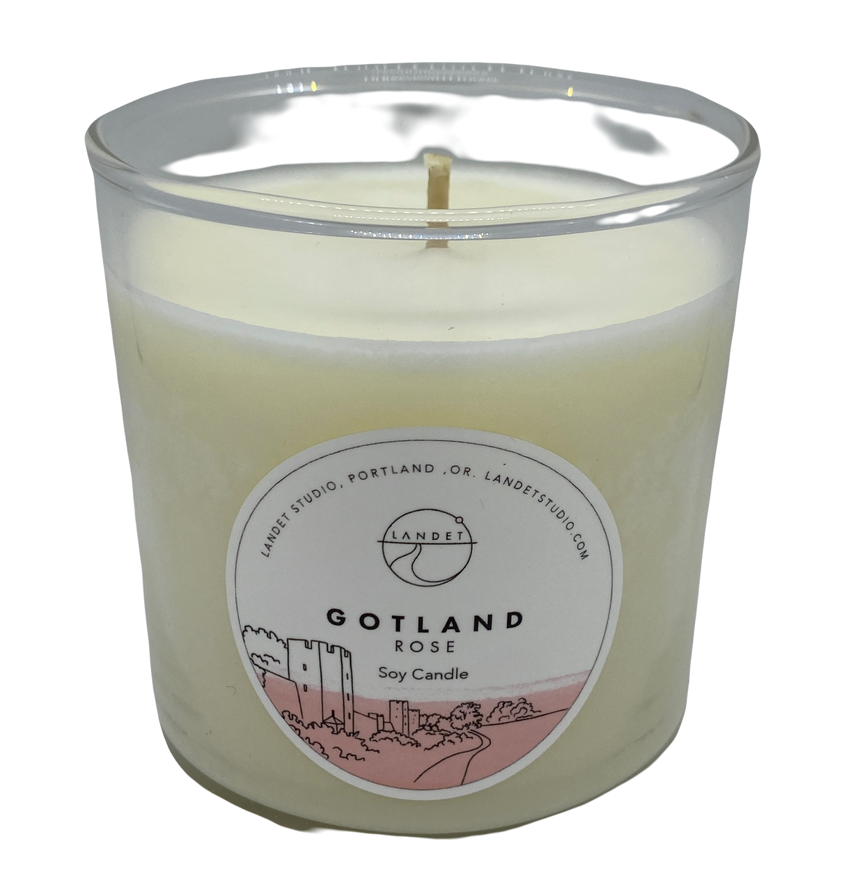 8 oz Rose Scented  Gotland Soy Candle