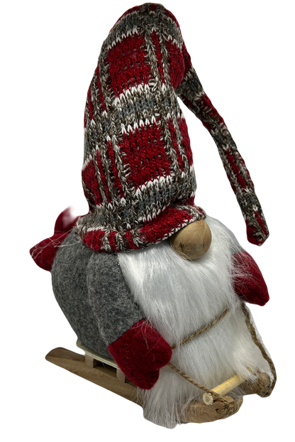 Sled Gnome (Plaid Hat)