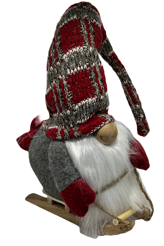 Sled Gnome (Plaid Hat)