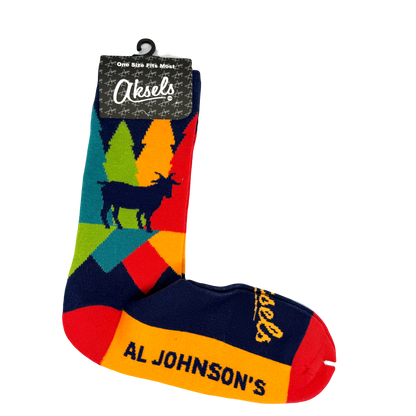 Al Johnson's Goat in the Forest Socks