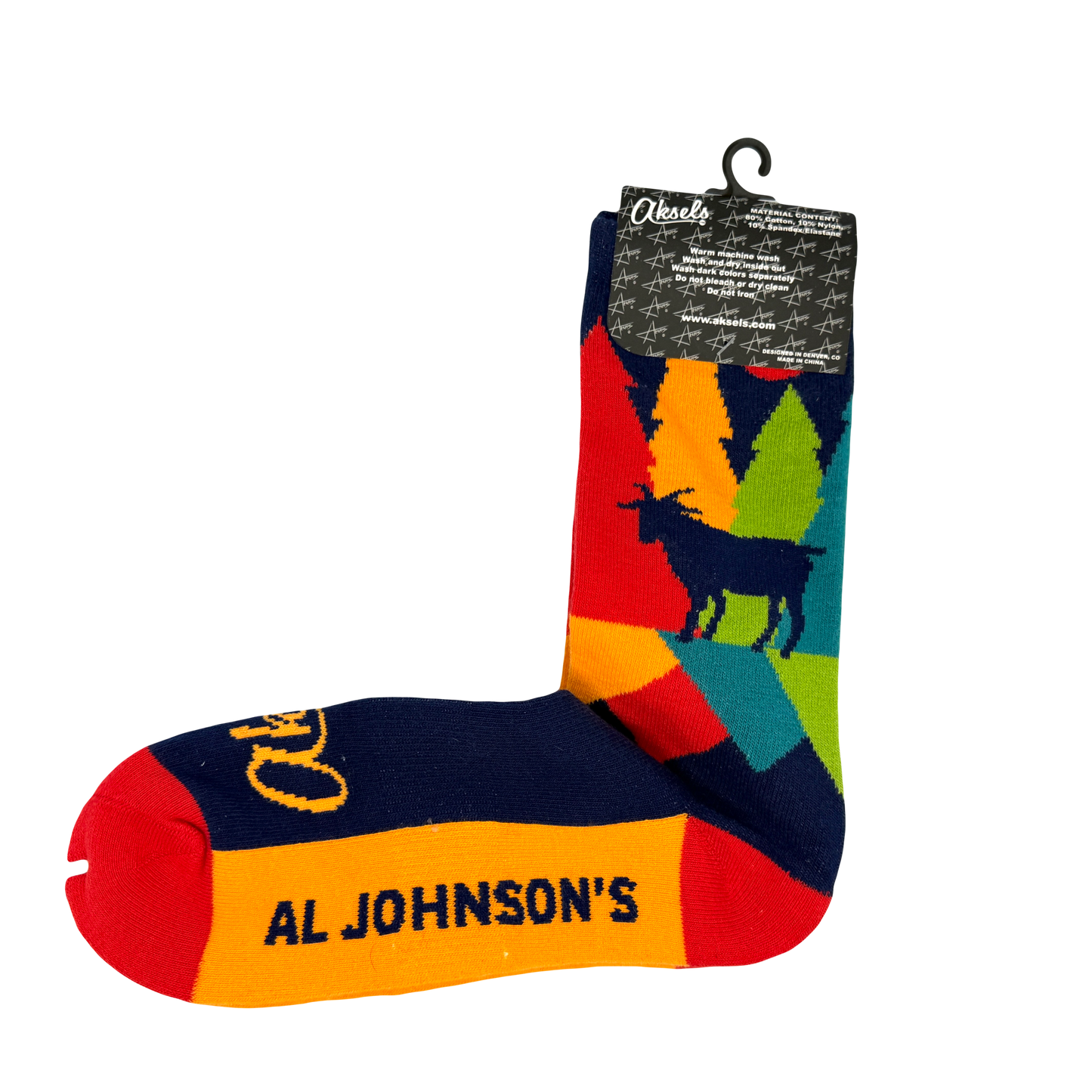 Al Johnson's Goat in the Forest Socks