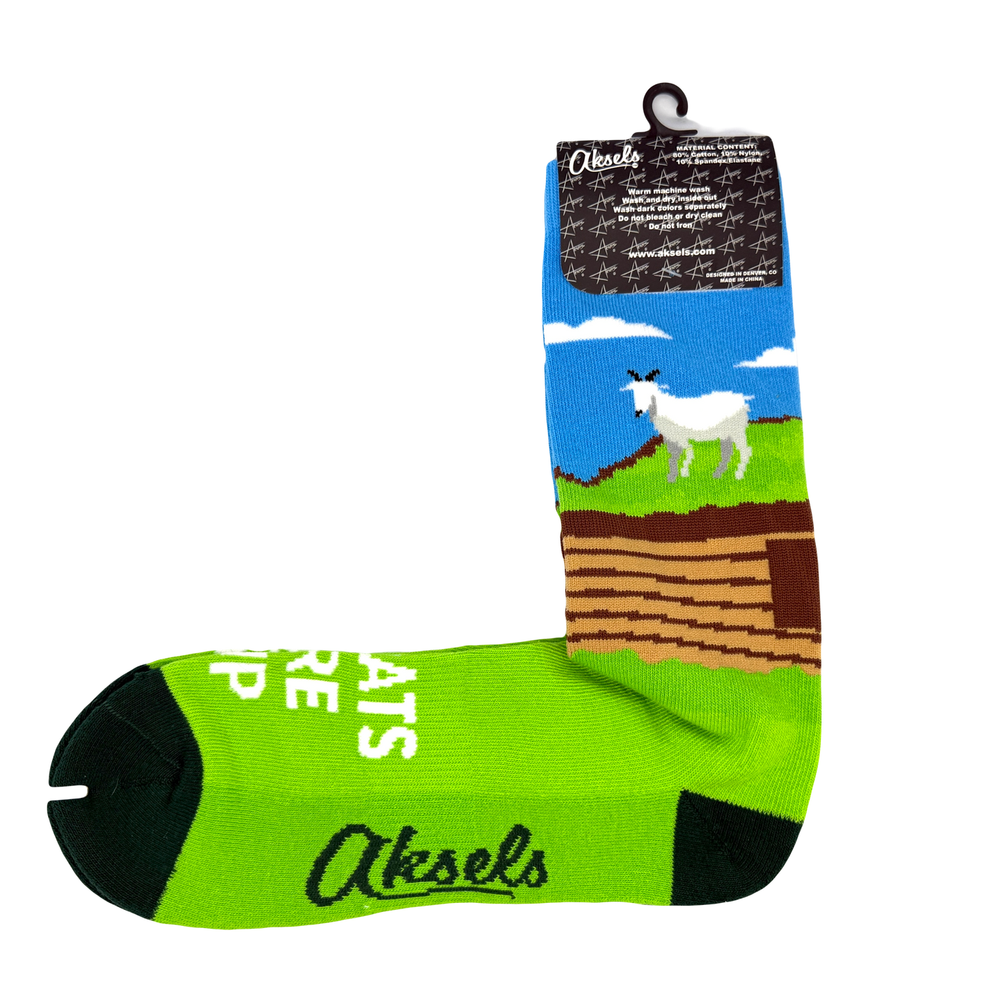 Al Johnson's Goat on the Roof Socks