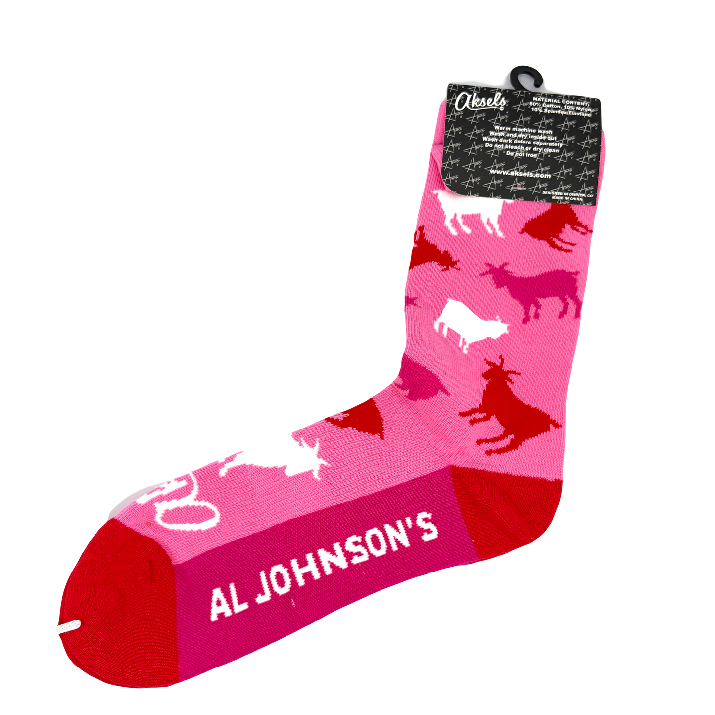 Al Johnson's Pink Goat Socks