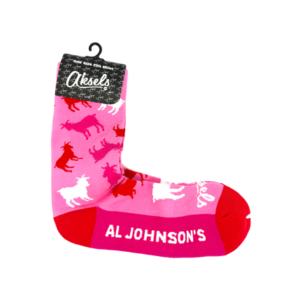 Al Johnson's Pink Goat Socks