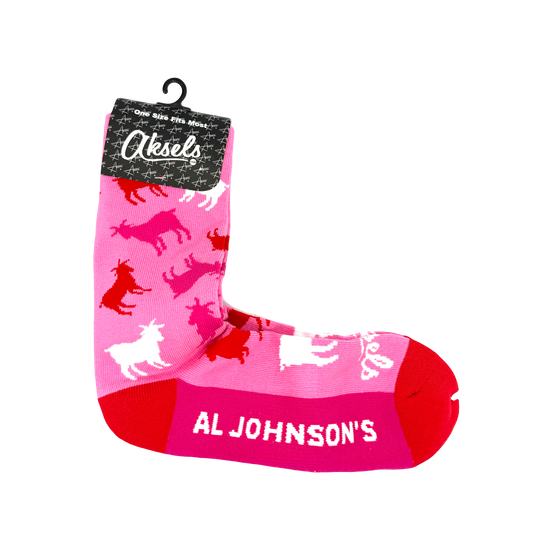 Al Johnson's Pink Goat Socks