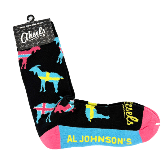 Al Johnson's Goat Flag Socks