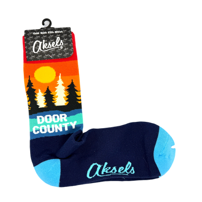 Al Johnson's Door County Sunset Socks