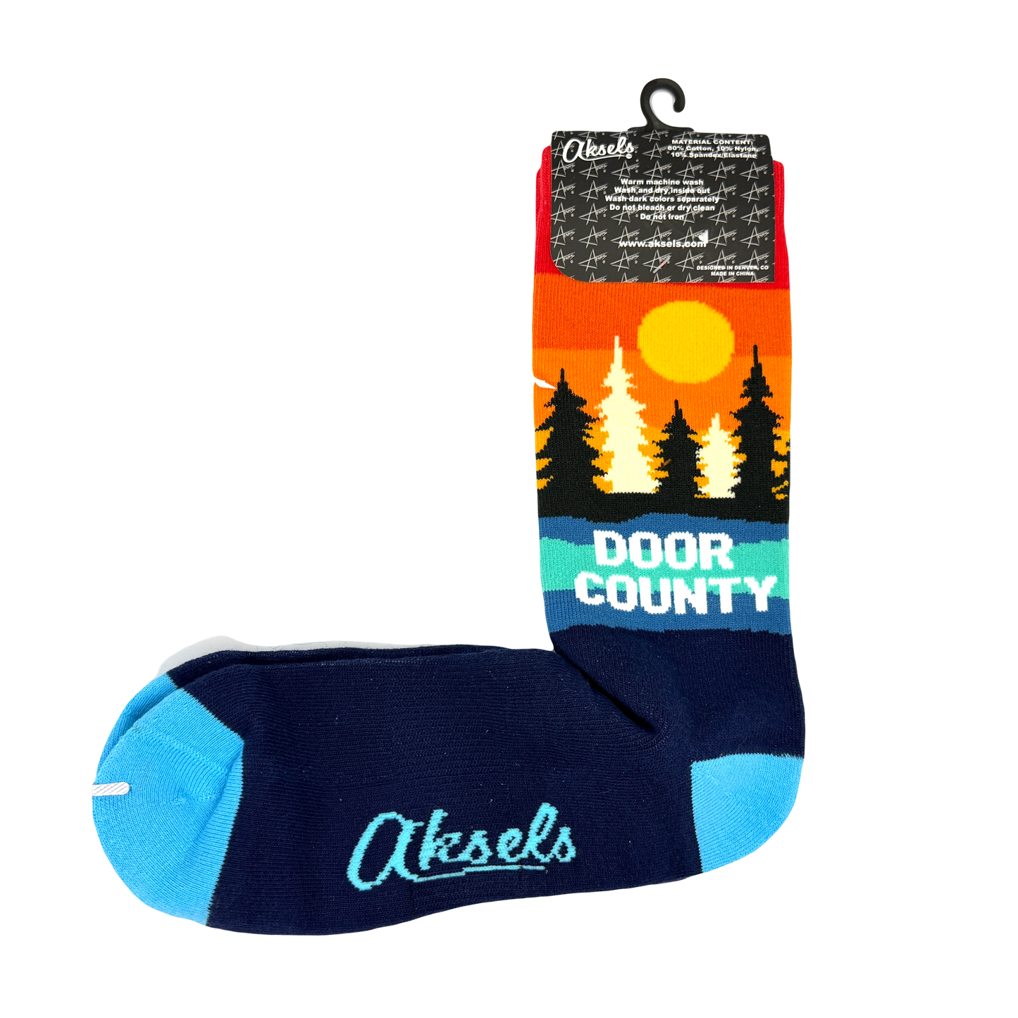 Al Johnson's Door County Sunset Socks