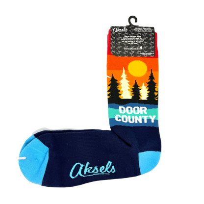 Al Johnson's Door County Sunset Socks