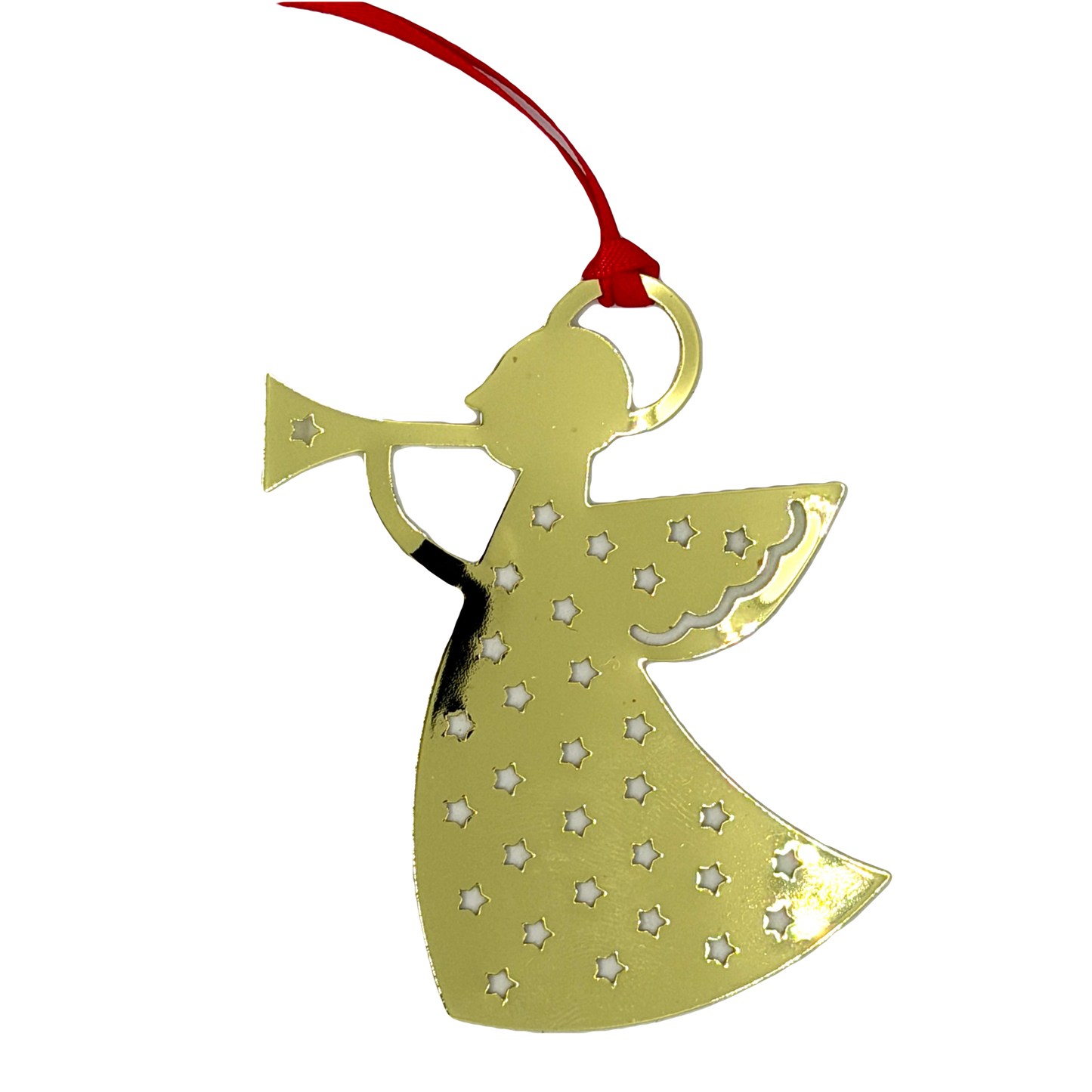 Gold Trumpet Angel Hanging Decoration