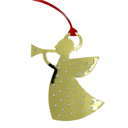 Gold Trumpet Angel Hanging Decoration