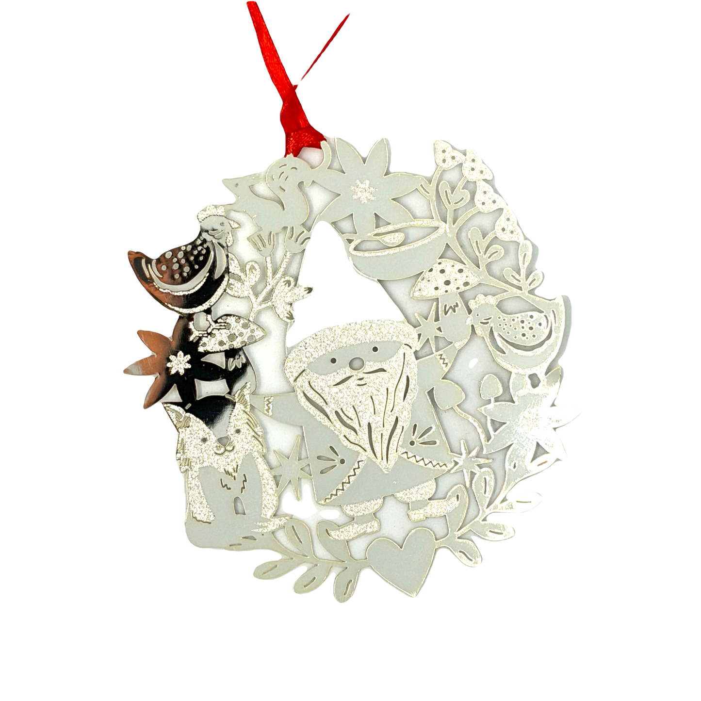 Santa and Fox Hanging Decoration