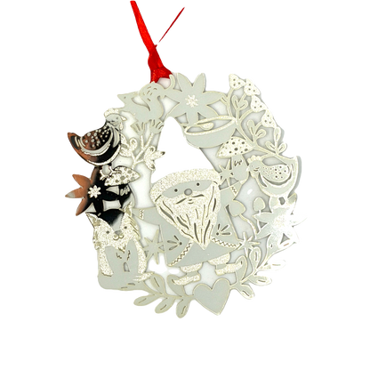 Santa and Fox Hanging Decoration