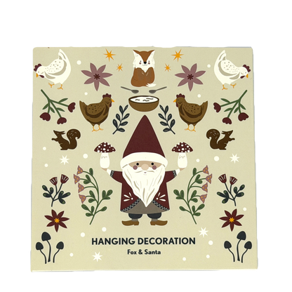 Santa and Fox Hanging Decoration