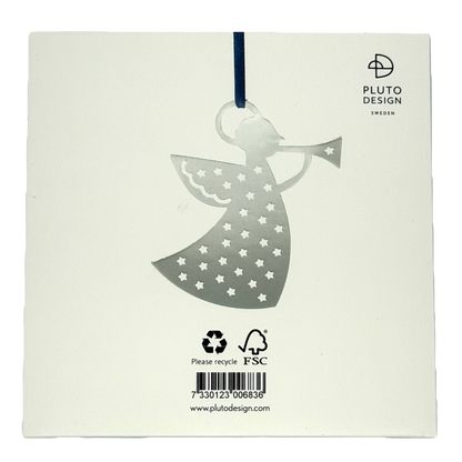 Silver Trumpet Angel Hanging Decoration