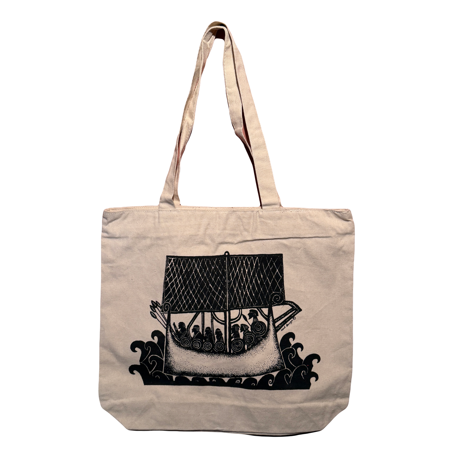 Viking Ship Canvas Tote