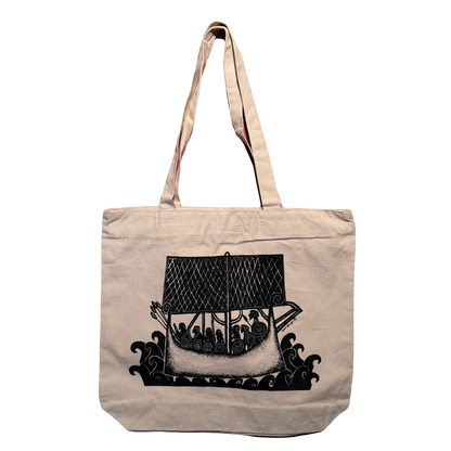 Viking Ship Canvas Tote