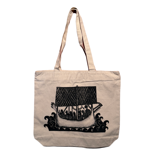 Viking Ship Canvas Tote
