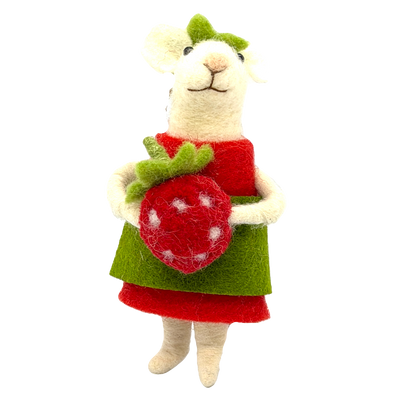 Strawberry Mouse Ornament