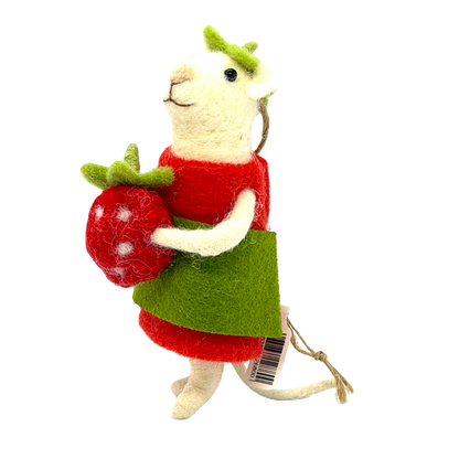 Strawberry Mouse Ornament
