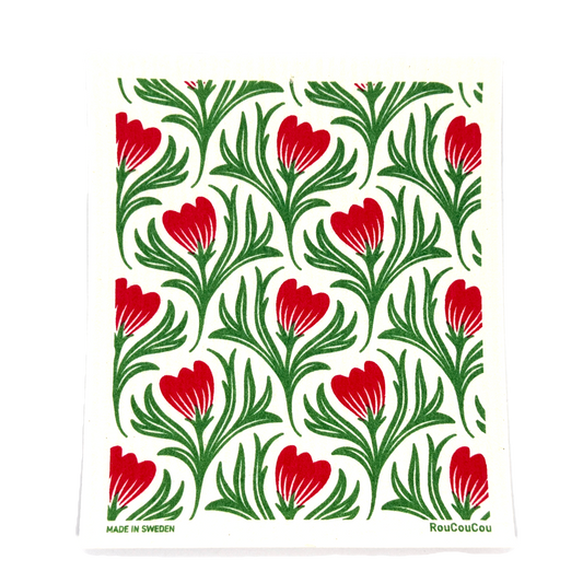 Tulip Garden Swedish Dishcloth