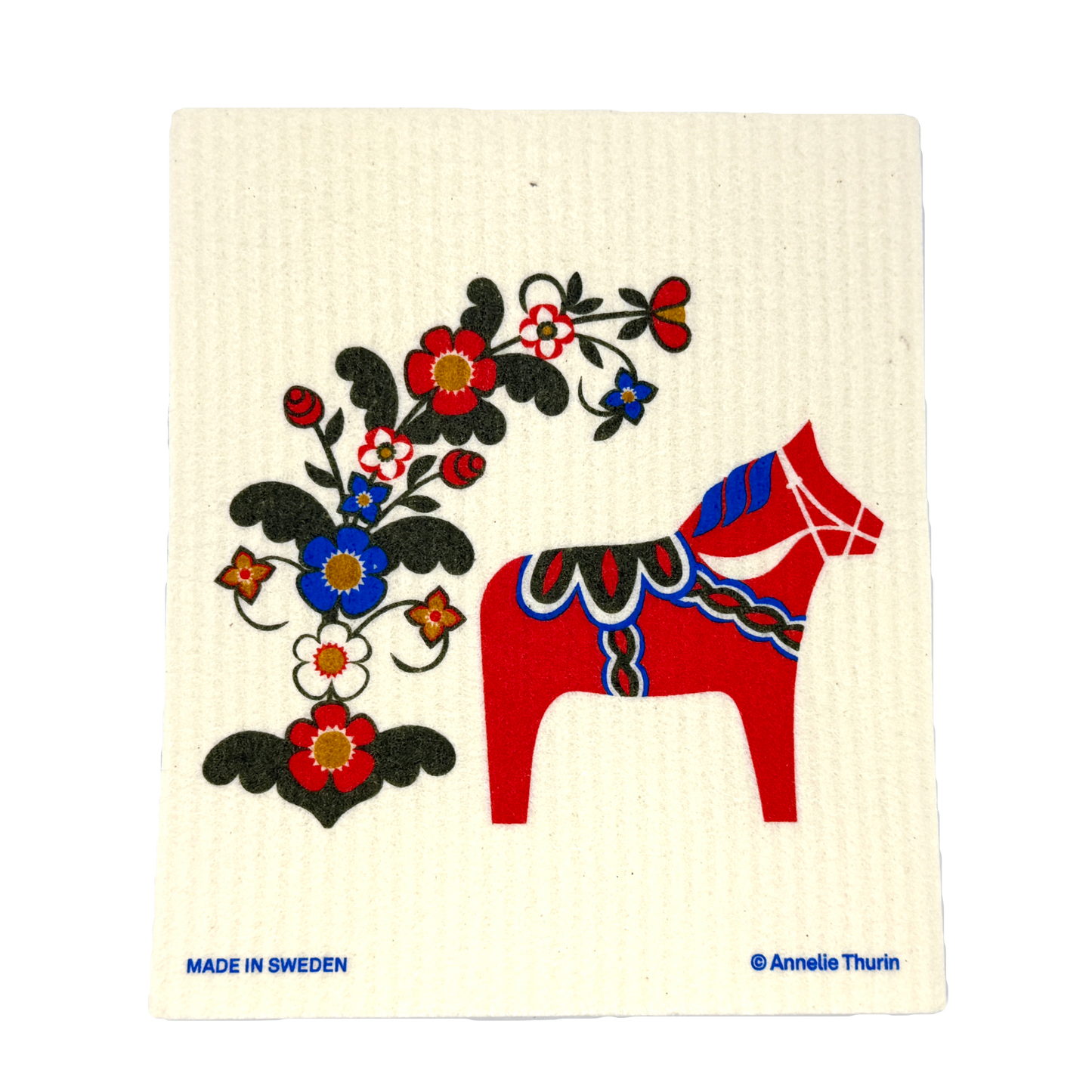 Dala Horse Swedish Dishcloth