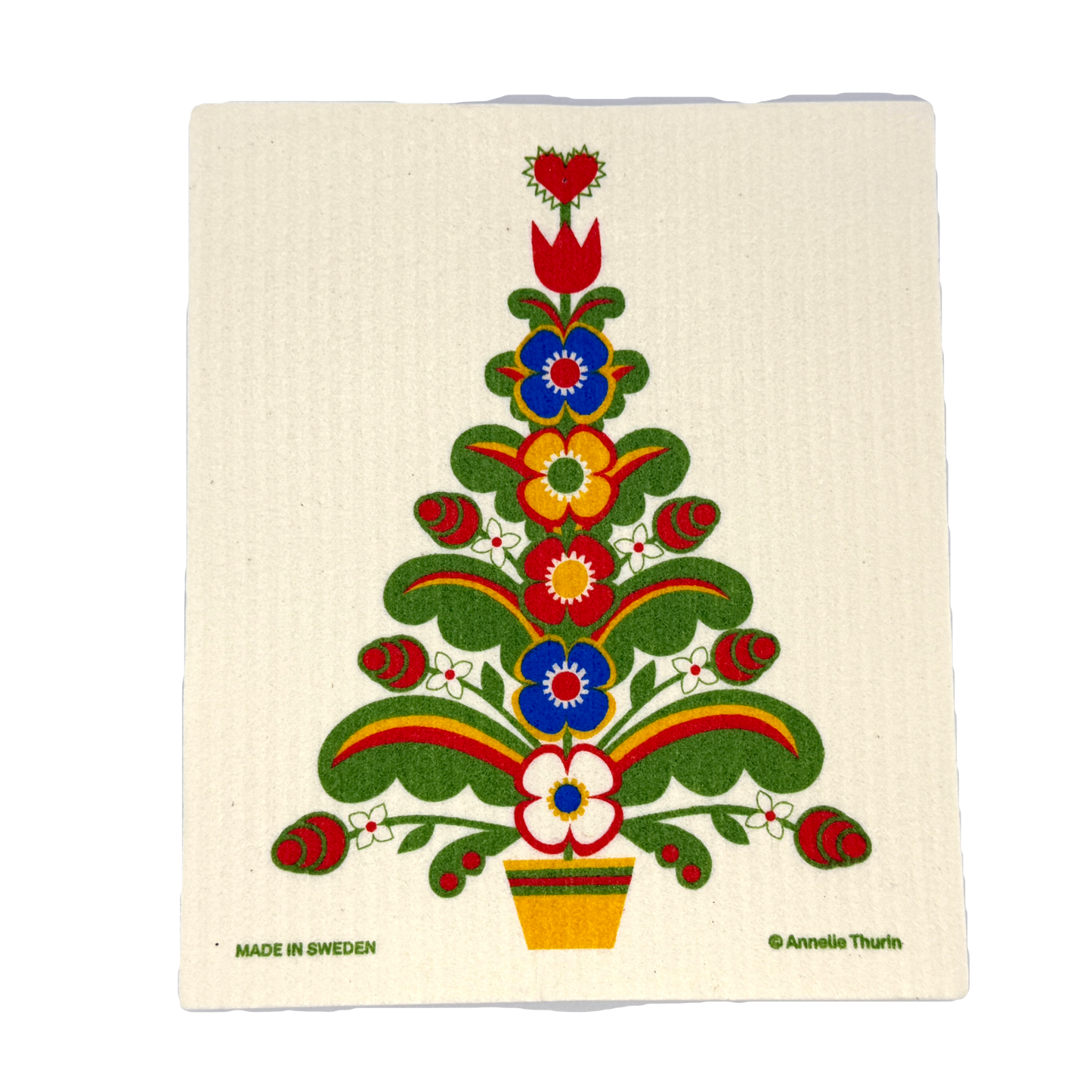 Kurbits Tree Swedish Dishcloth
