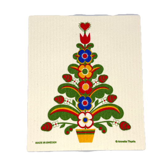 Kurbits Tree Swedish Dishcloth