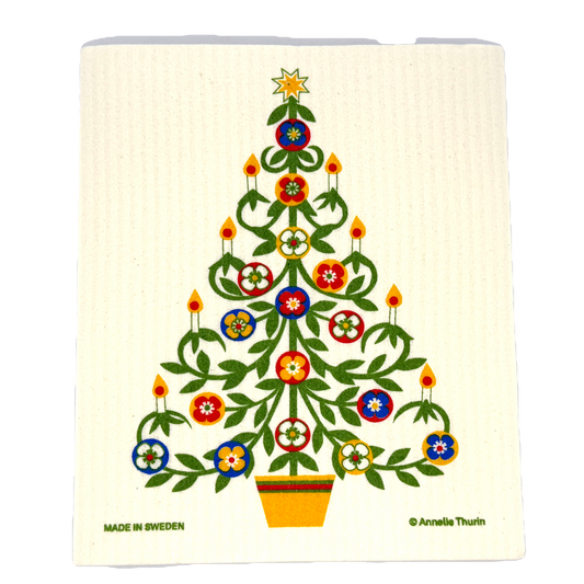 Candle Tree Swedish Dishcloth