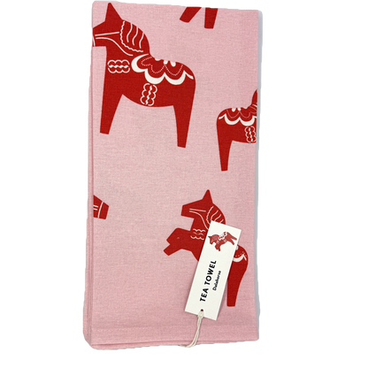 Dalahorse Pink Tea Towel
